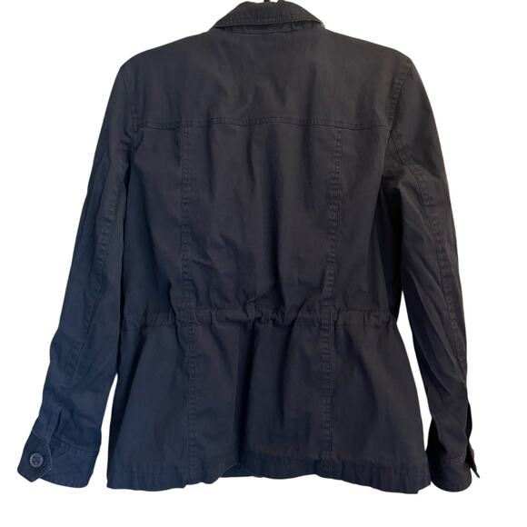 Charter Club Utility Jacket Womens M Blue Button Paisley Lined Classic - Picture 3 of 10